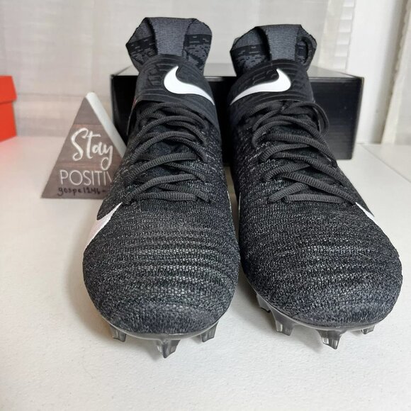 Nike Alpha Menace Elite 2 Black‎ Football Cleats (AO3374-001) Men Size 13 - Picture 4 of 10